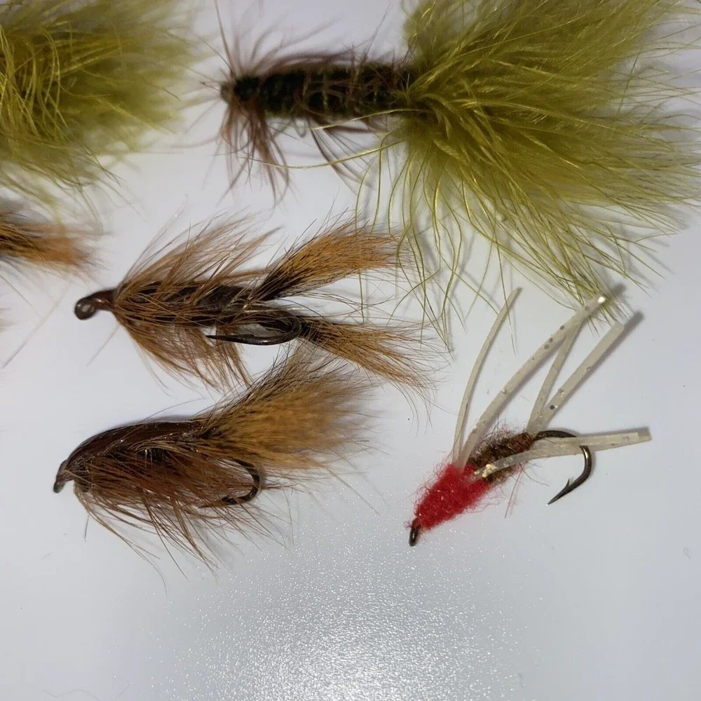 Vintage Fishing Lure Lot Caddis Caddisfly Mayfly Bug Feather Scientific Anglers